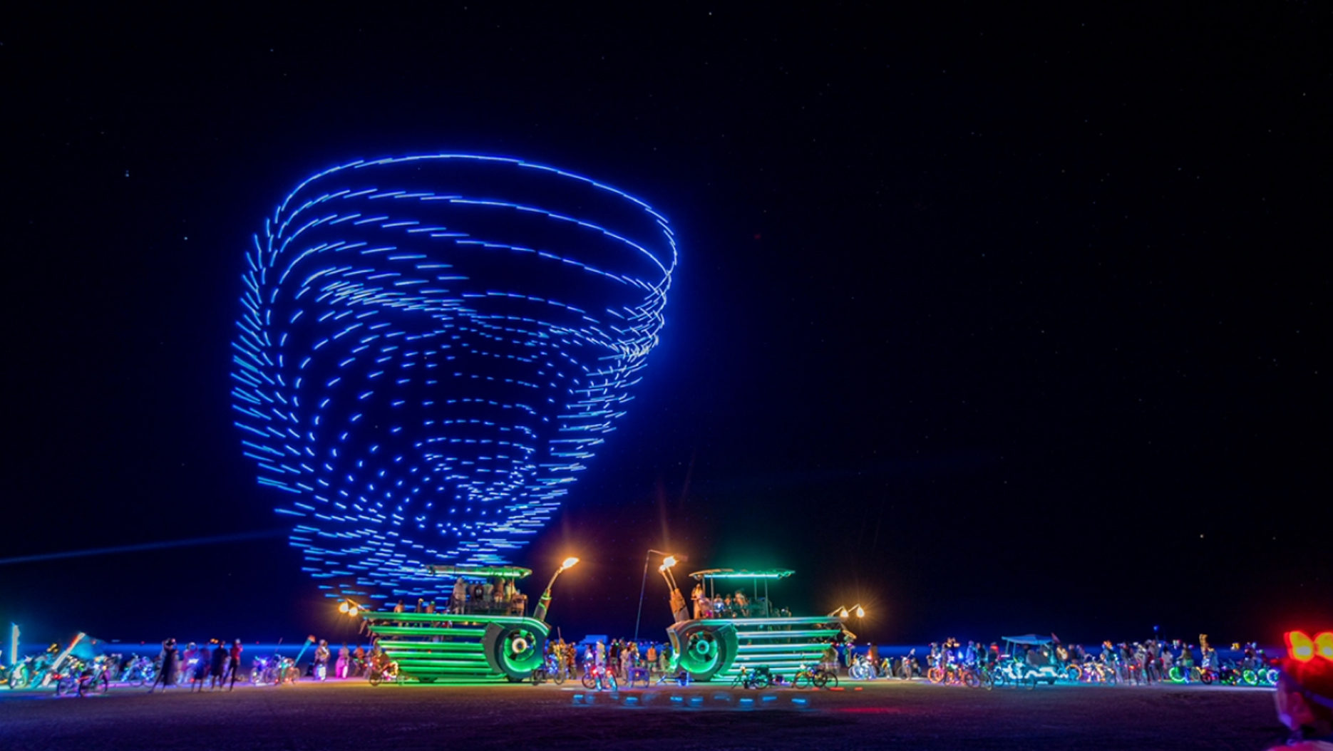 1000 Drones Fly at Burning Man 2022