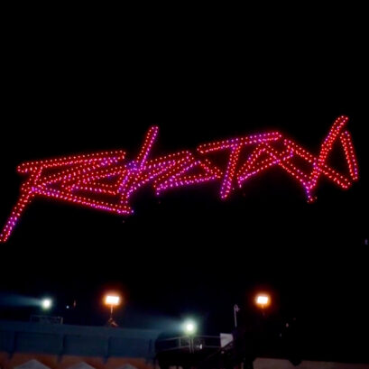 Robotaxi in drone art