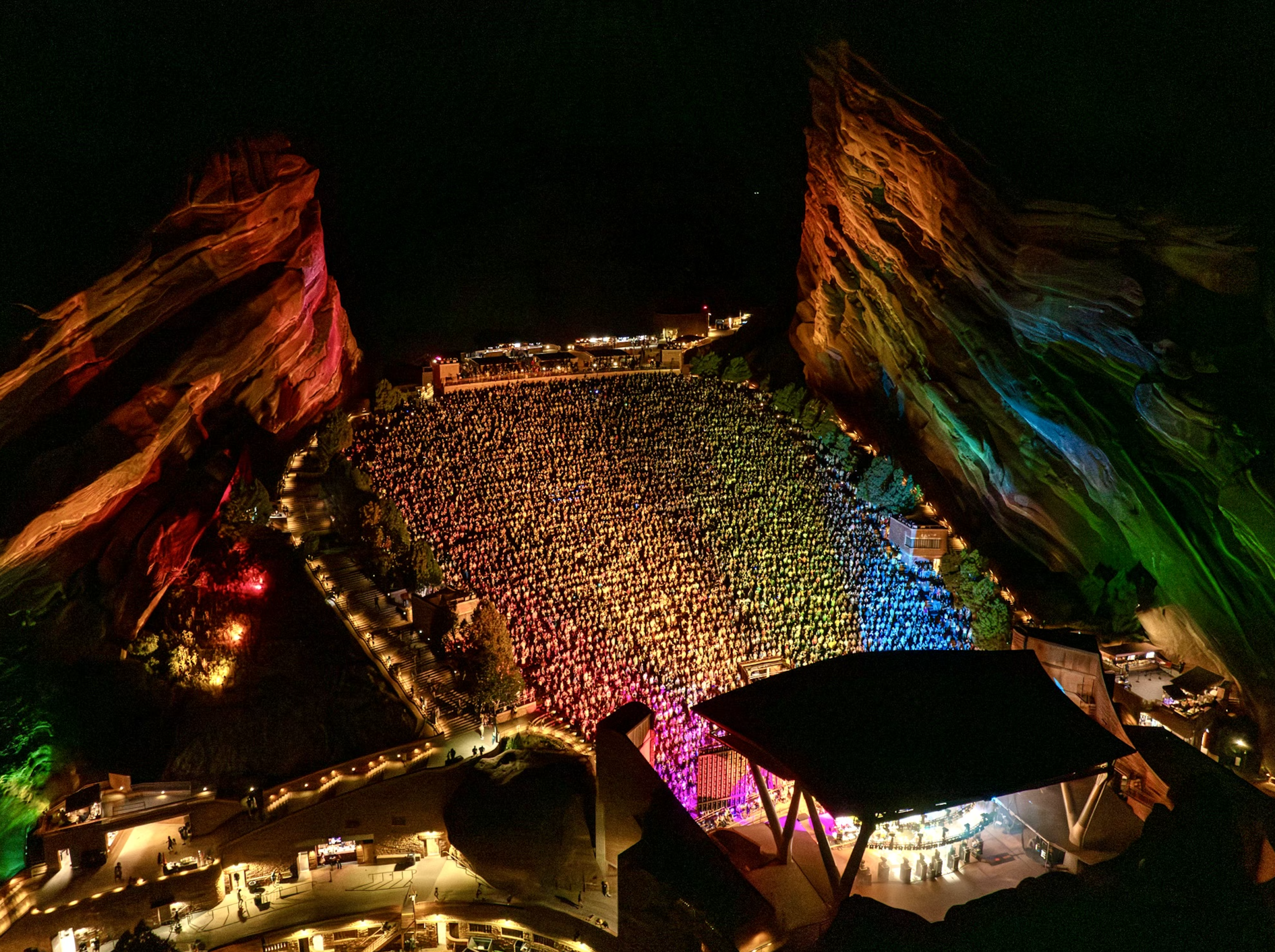 Red Rocks from above
