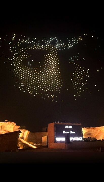 Desert Dreams storytelling, a woman's eyes in drone art