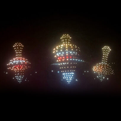 desert dreams drone show, a turn top in drone art