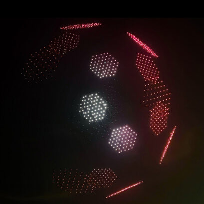 Arab cup soccer ball in drone art